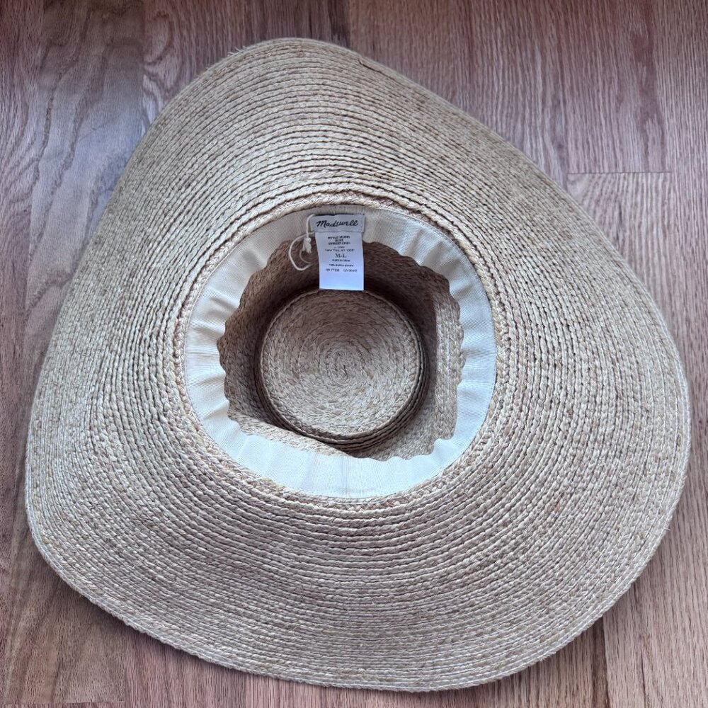 Madewell Long Brim Raffia Hat NWOT - Picture 5 of 6